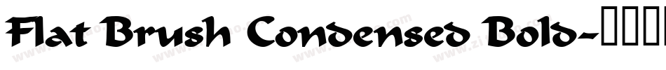 Flat Brush Condensed Bold字体转换